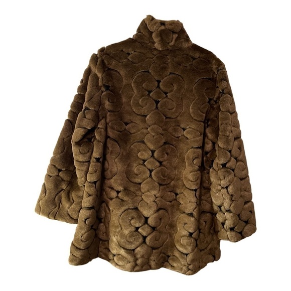 FURIOUS Fur® ‘Filigree’ Swing Coat (Women’s Small, Brown) NEW WITH TAGS - Picture 3 of 9
